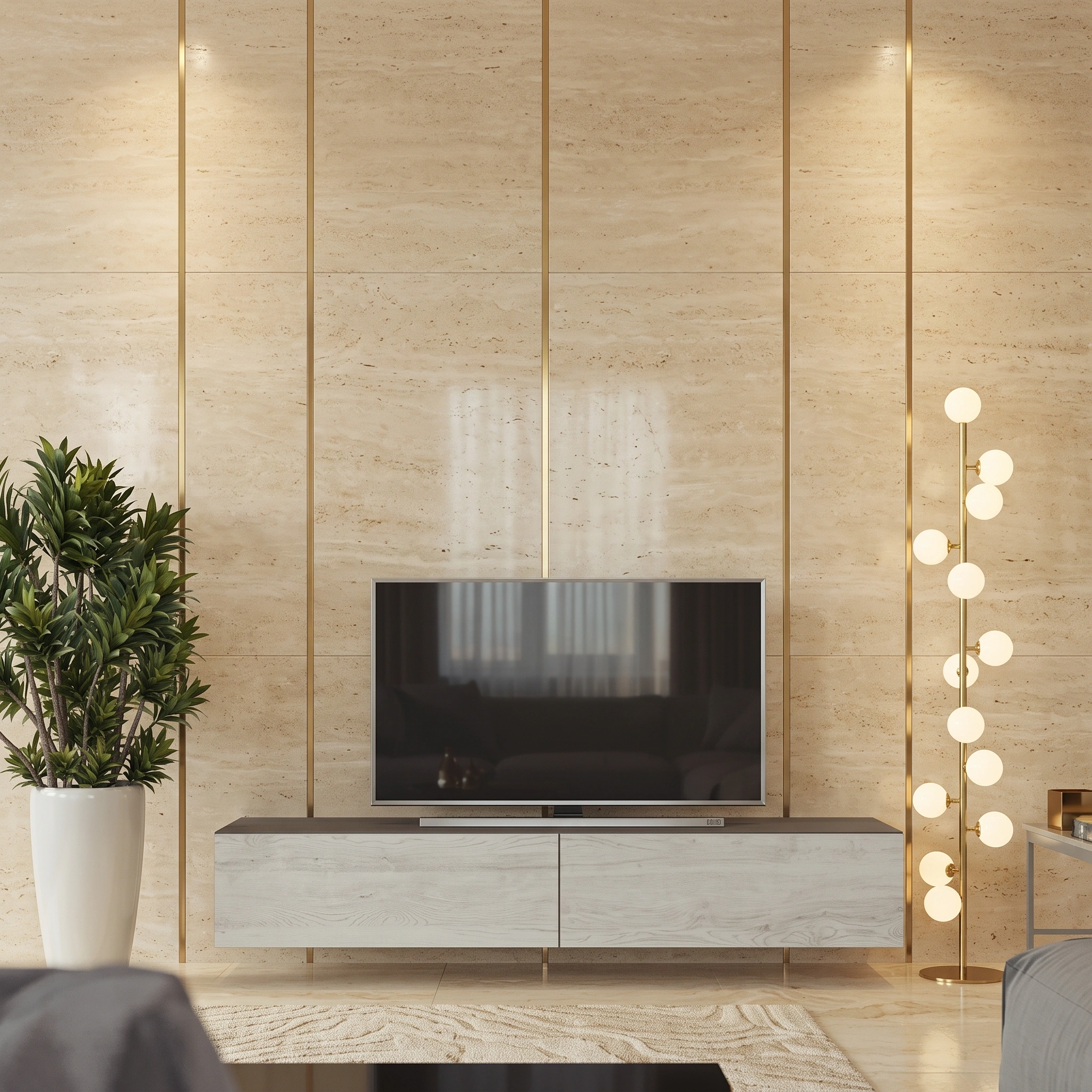 Modern Floating Media Cabinet Dubai
