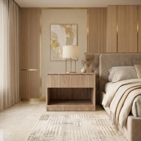 Arden Oak Open-Shelf Nightstand Dubai UAE