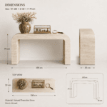 Cavelle Arch Travertine Console Table