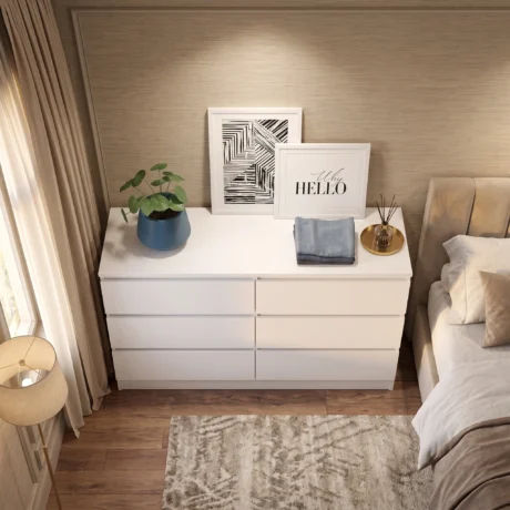Elvara 6-Drawer Wide Chest Dubai UAE