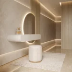 Elvara Glow Floating Dressing Table with LED Mirror Dubai UAE