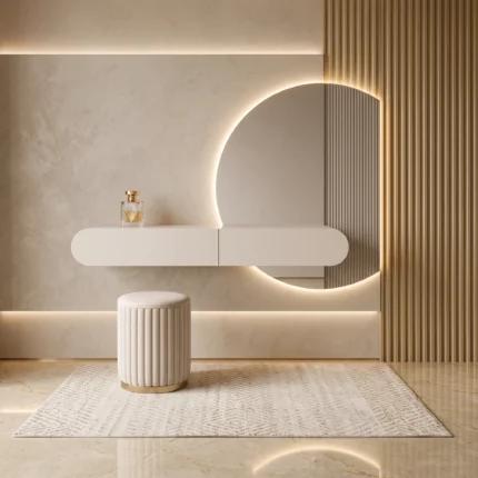 Elvara Glow Floating Dressing Table with LED Mirror Dubai UAE