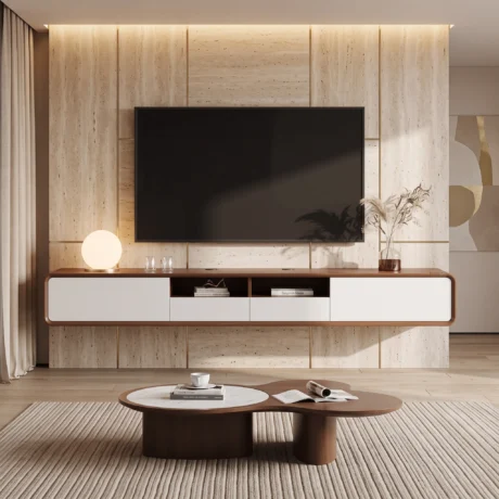 Modern Two Tone Media Console UAE