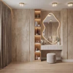 Dressing Table with LED Mirror and Shelving UAE