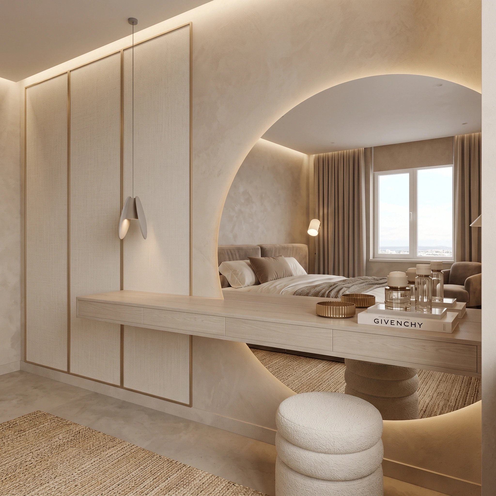 Lunara Halo Floating Dressing Table Dubai UAE