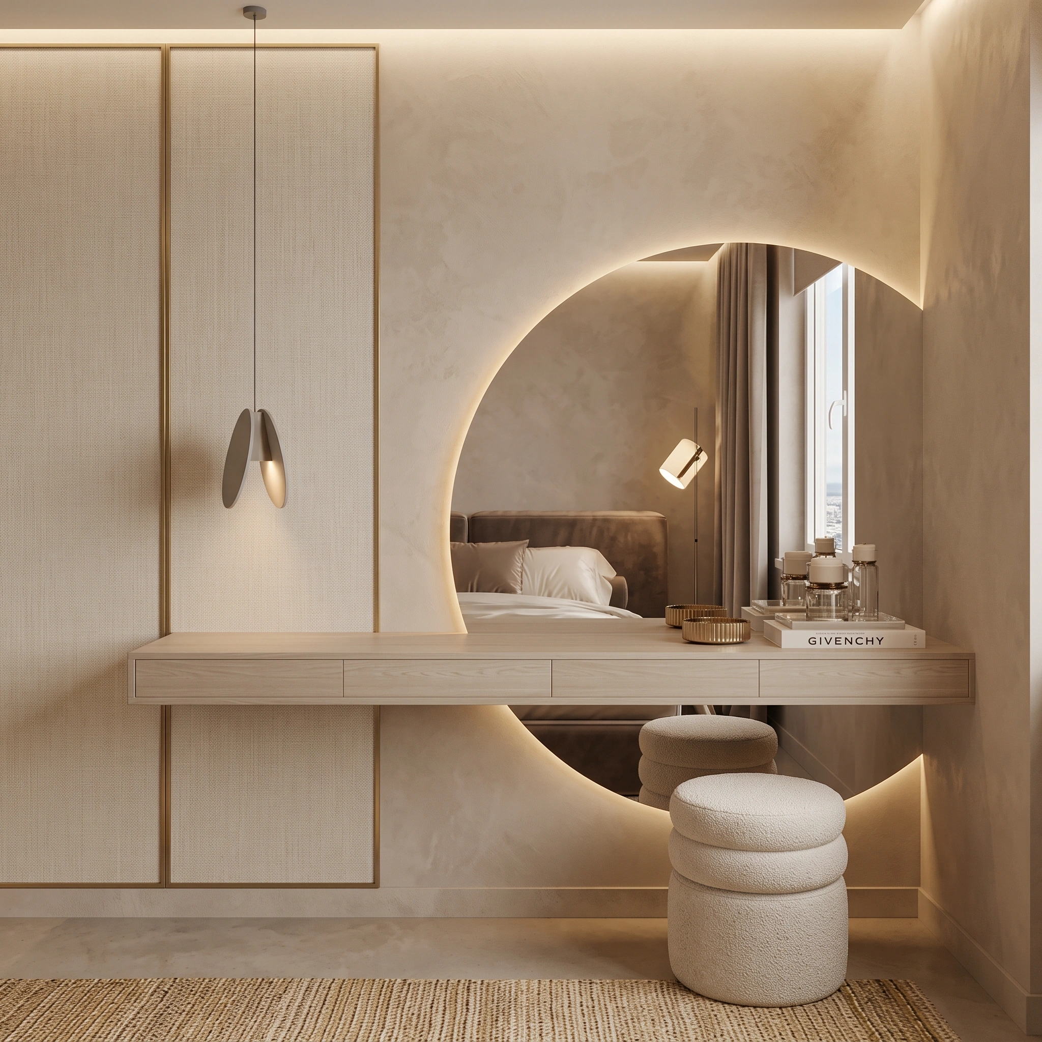 Dressing Table with 100cm LED Mirror Dubai