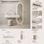 Dressing Table with Hidden Drawers UAE