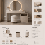 Contemporary Bedroom Dressing Table UAE