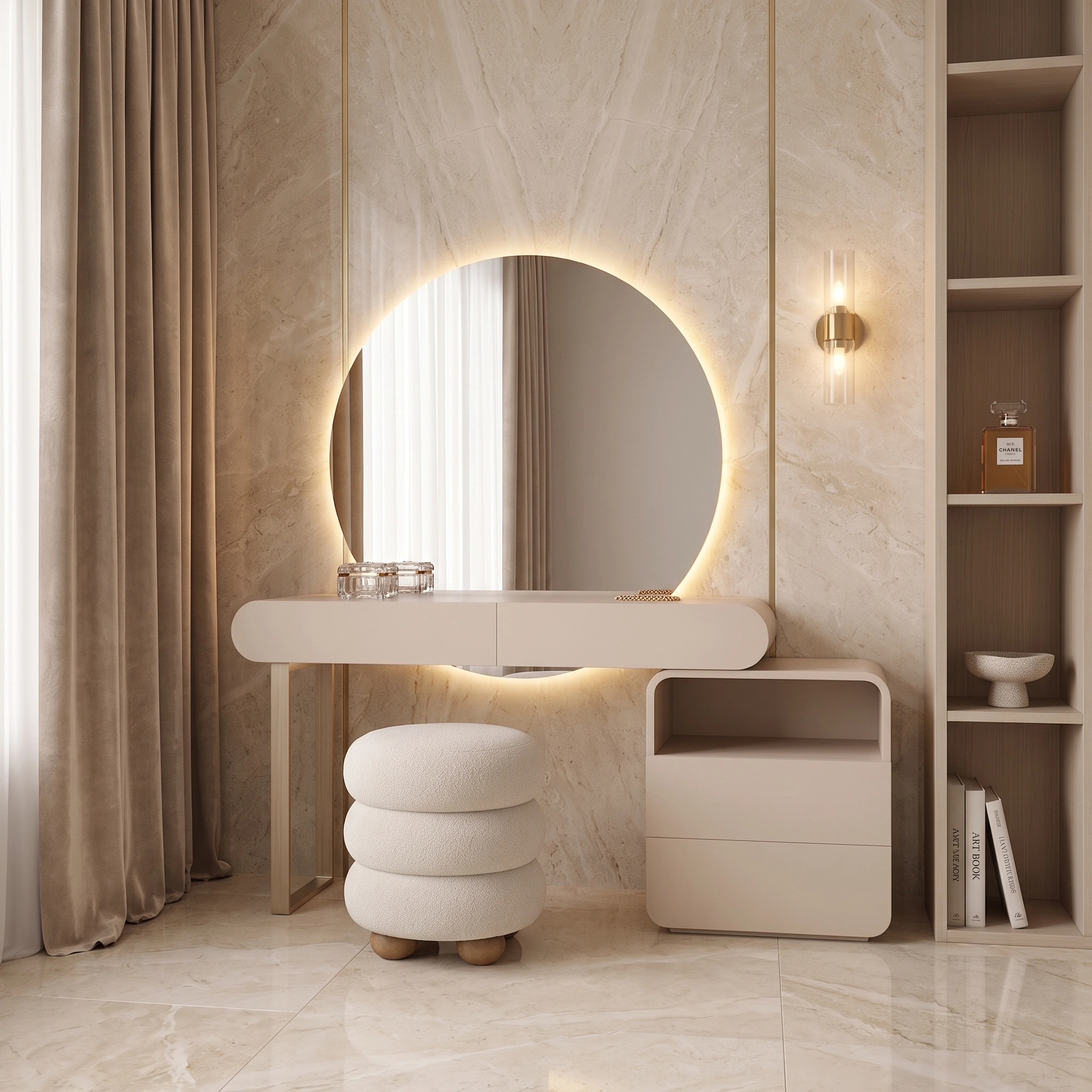 Makeup Dressing Table with Stool Dubai