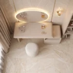 Modern Vanity Table with Side Cabinet UAE