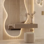 Modern Floating Makeup Vanity with Stool Dubai