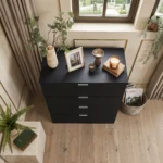 Noirena Black 4-Drawer Tall Chest Dubai UAE