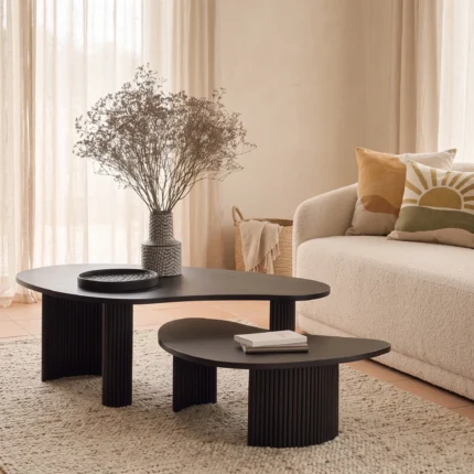 Noirvia Fluted Nesting Coffee Tables Dubai UAE