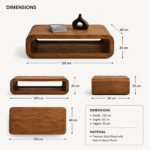 Curved Wooden Coffee Table Dubai