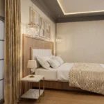 Natural Oak Bed with Upholstered Panel UAE