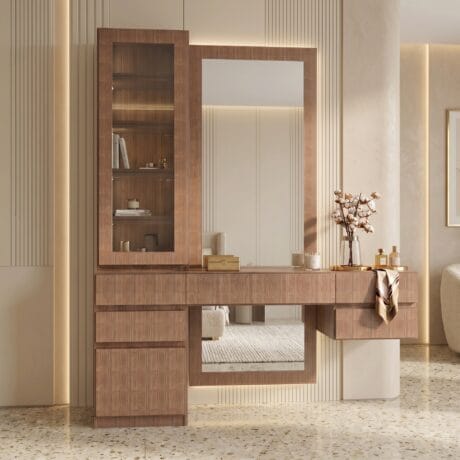 Valenza vanity desk with mirror