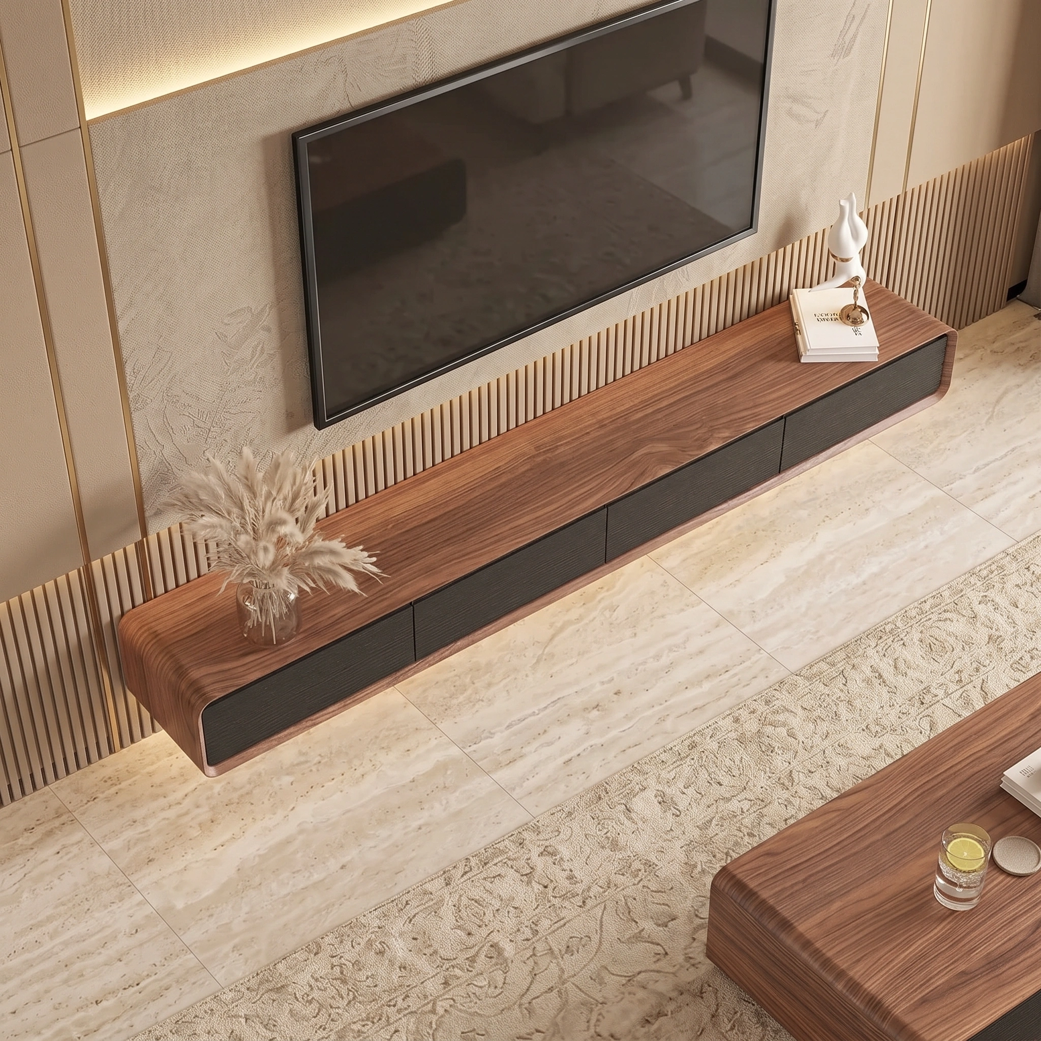 Varello Two-Tone Floating TV Stand Dubai UAE