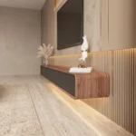 Walnut Floating Media Console Dubai