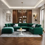 emerald green sectional sofa UAE