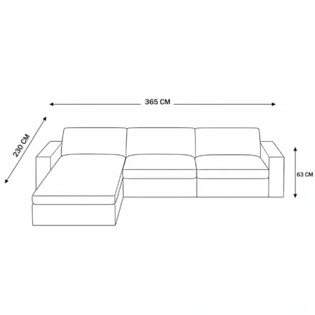 Aurelia 3-Seater L-Shape Sofa Dubai UAE