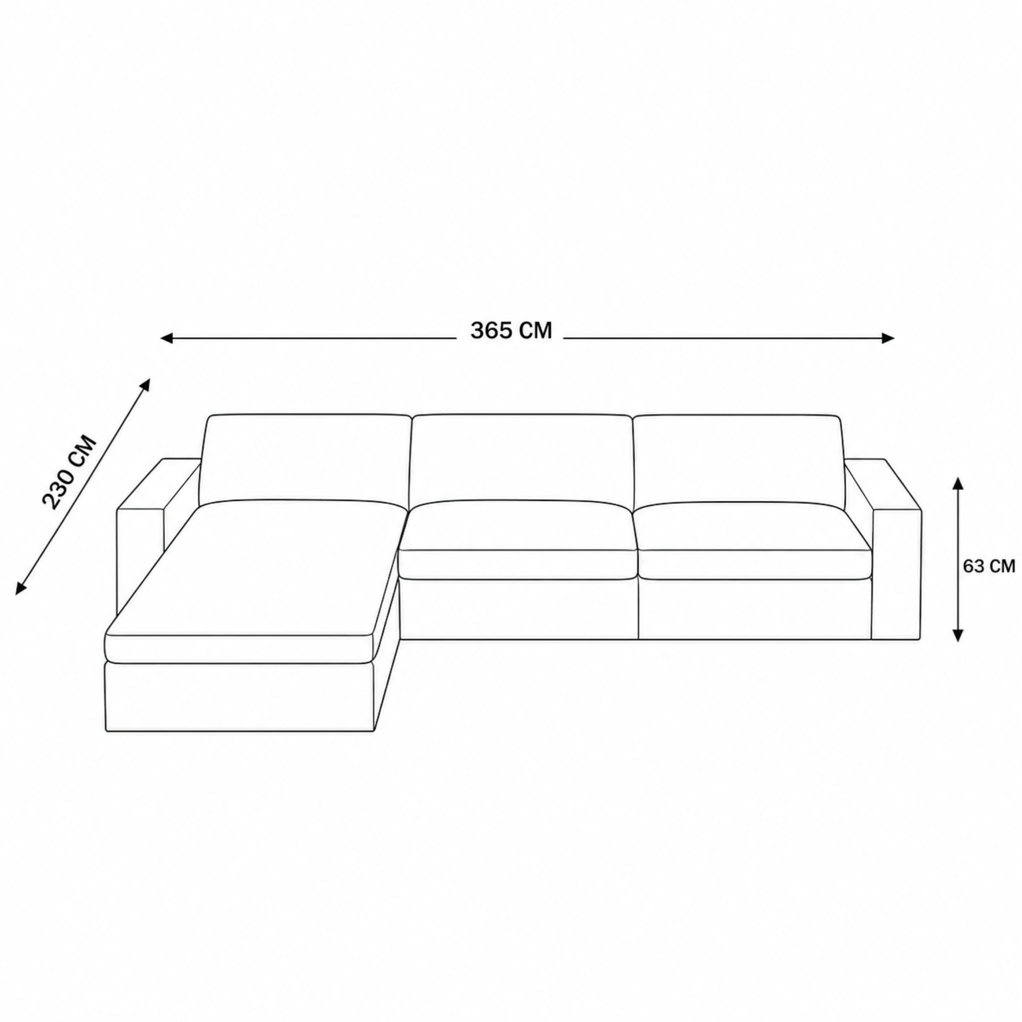 Aurelia 3-Seater L-Shape Sofa Dubai UAE