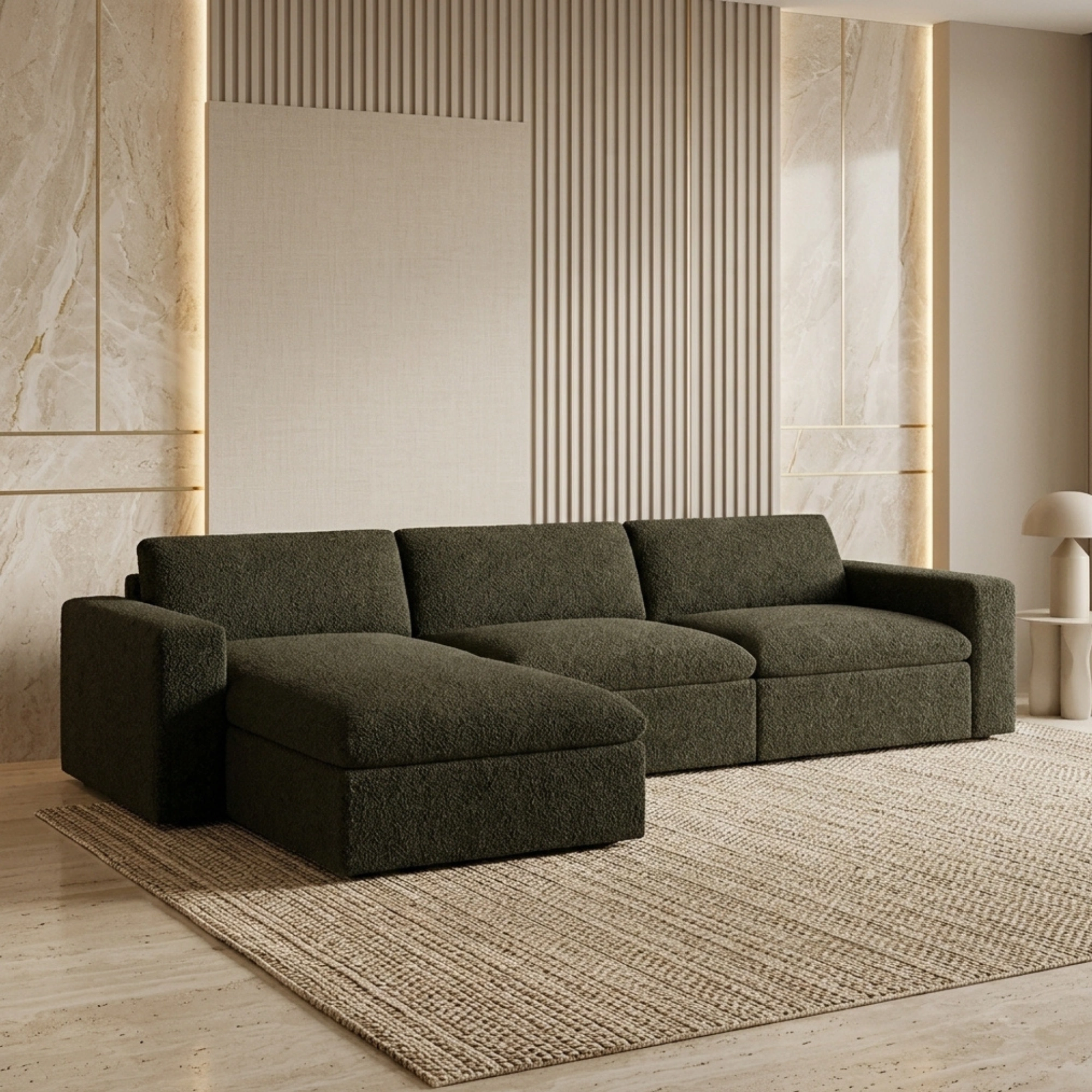365cm L Shape Sofa with Chaise Dubai
