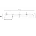 Modern 4 Seater Chaise Sofa Dubai