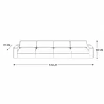 4 Seater Large Sofa 470cm