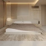 Minimalist Platform Bed with Wide Headboard UAE