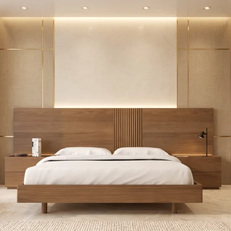 Luxury Platform Bed with Extended Headboard UAE