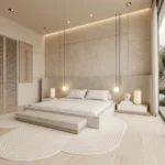 Luxury Bouclé Upholstered Bed Dubai