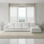 Large Off White L Shape Sofa UAE