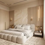 Luxury Upholstered Bed with Oversized Footboard Dubai