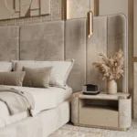 Platform Bed with Oversized Headboard UAE