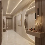 Modern Entryway Mirror with LED Backlight Dubai UAE