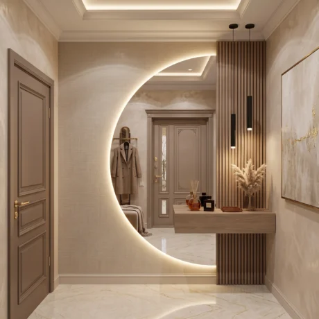 Luxury Entrance Mirror with LED Backlighting UAE