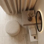 Modern Floating Vanity Set with LED Mirror Dubai