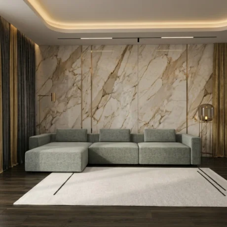 Grey Chaise Sofa for Living Room UAE