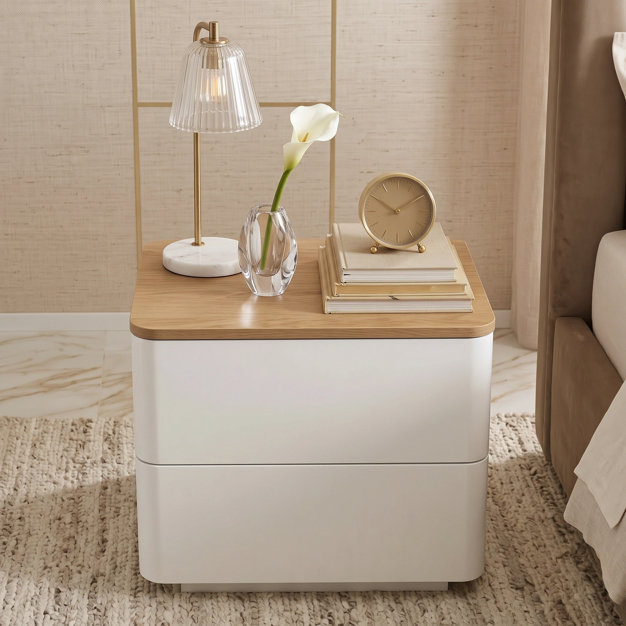 Norvelle 2-Drawer Bedside Table Dubai UAE