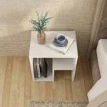 White Open Shelf Bedside Table Dubai