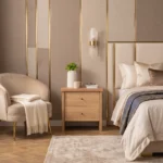 Wooden Bedside Cabinet with Drawers Dubai