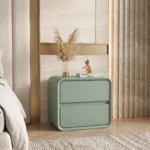 Green Bedside Cabinet with Storage Drawers Dubai