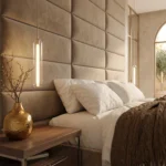 Floor to Ceiling Upholstered Headboard Bed Dubai